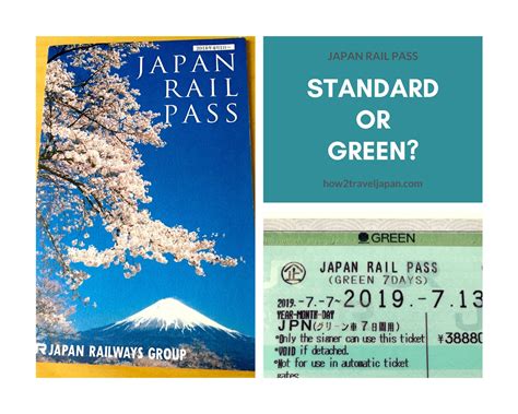 japan rail green pass or standard
